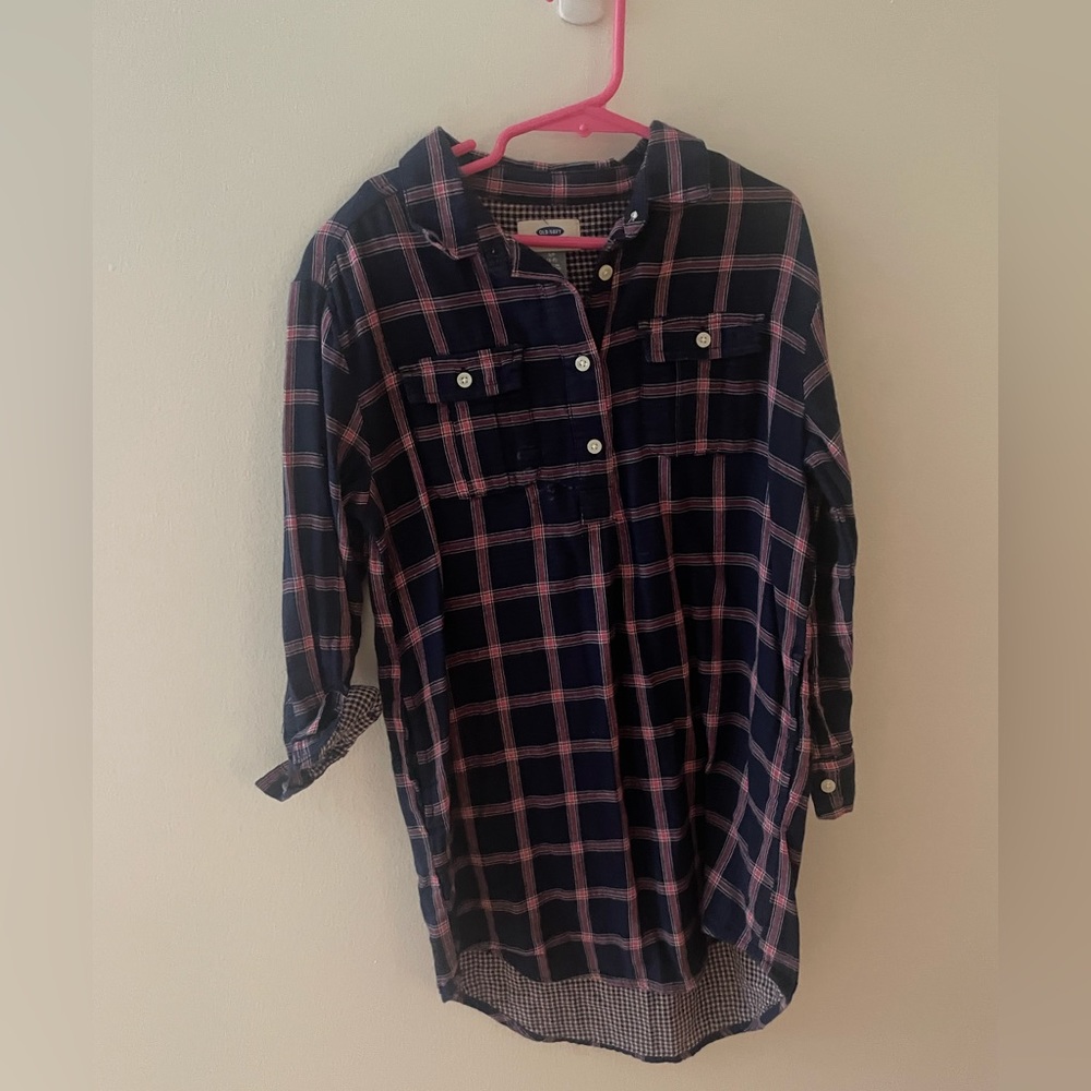 Plaid shirt dress